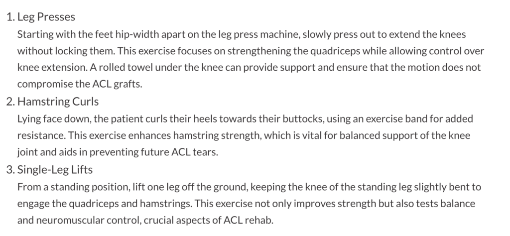 knee flexion anterior cruciate ligament acl injury acl starting position injured knee extension acl reconstruction